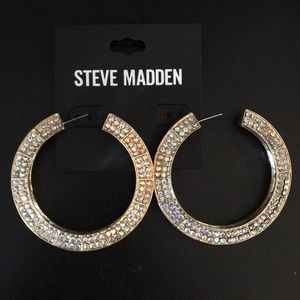 Steve Madden Silver Hoop Earrings